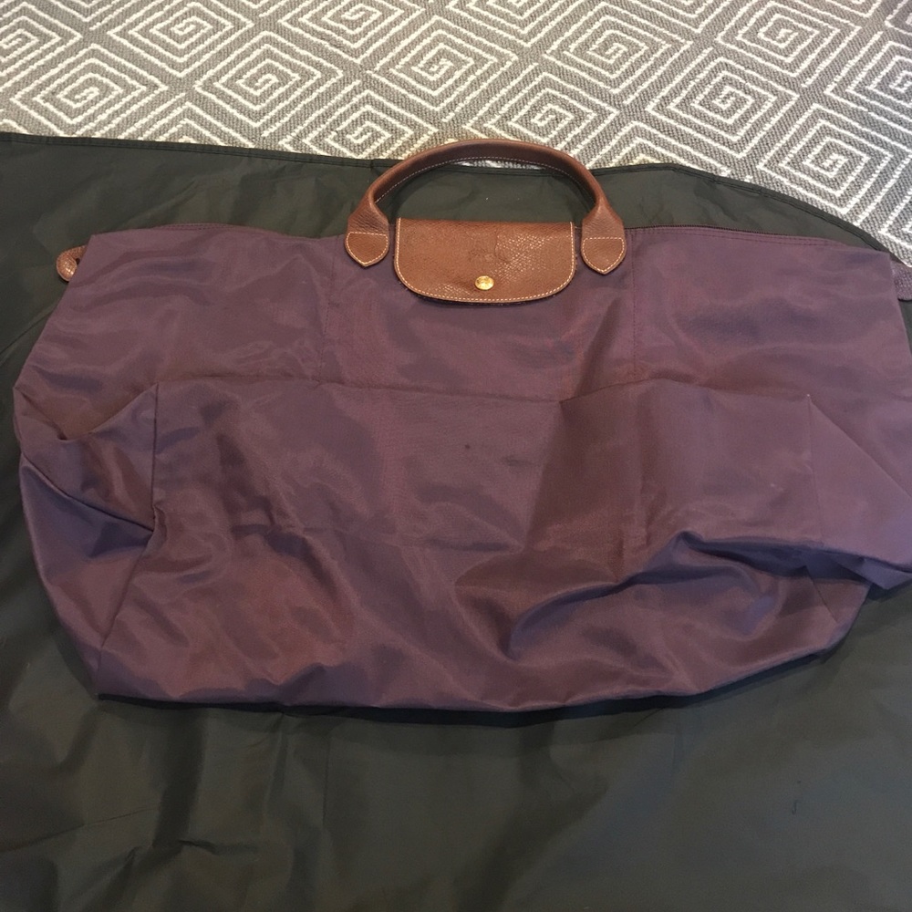 Longchamp nylon weekender bag