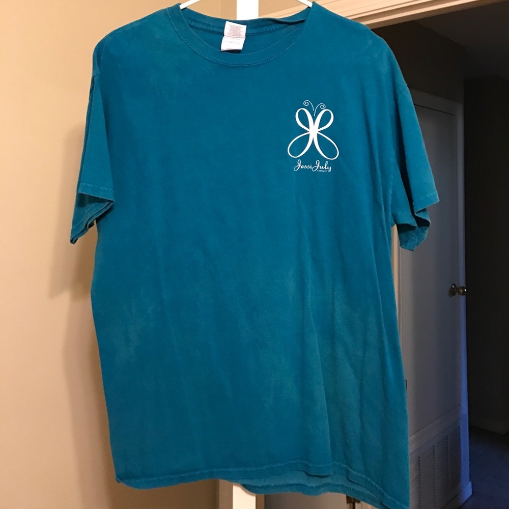 Blue short sleeved jessi July shirt