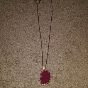 Long gem stone necklace