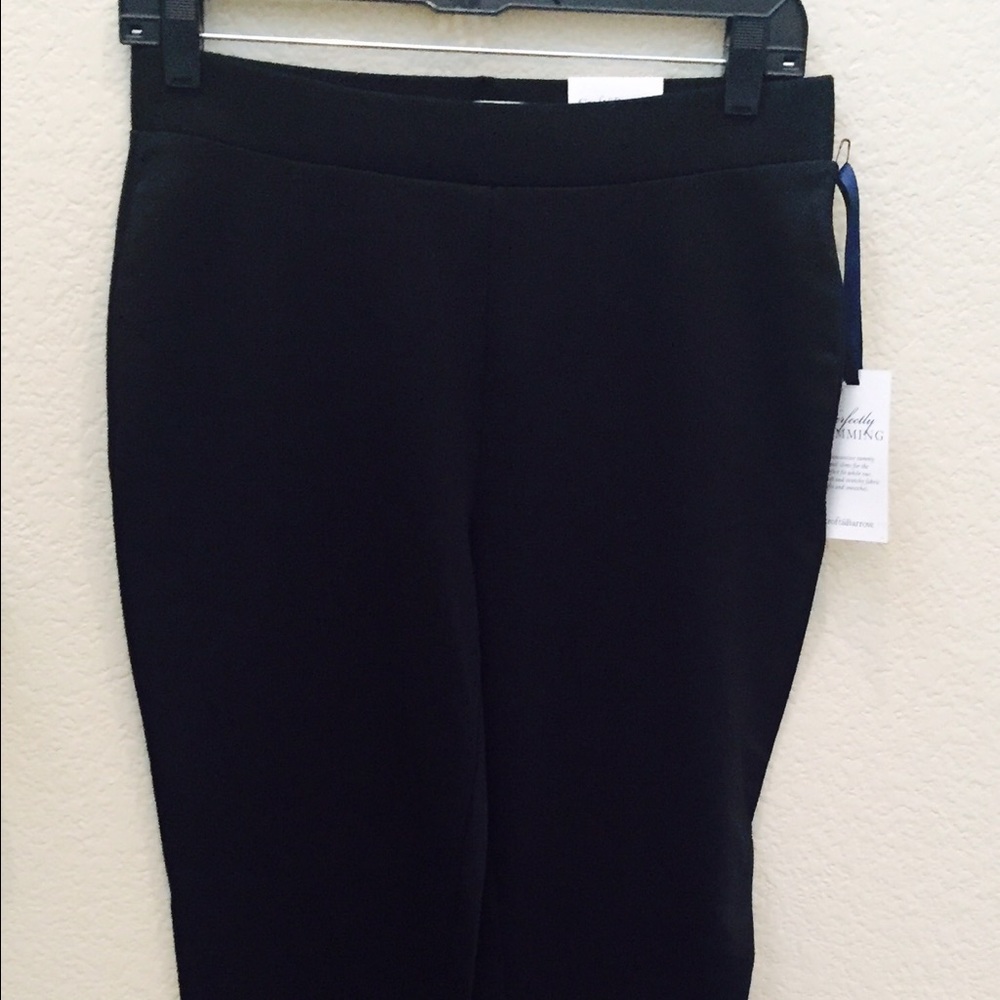 Croft&Barrow slim straight black pants