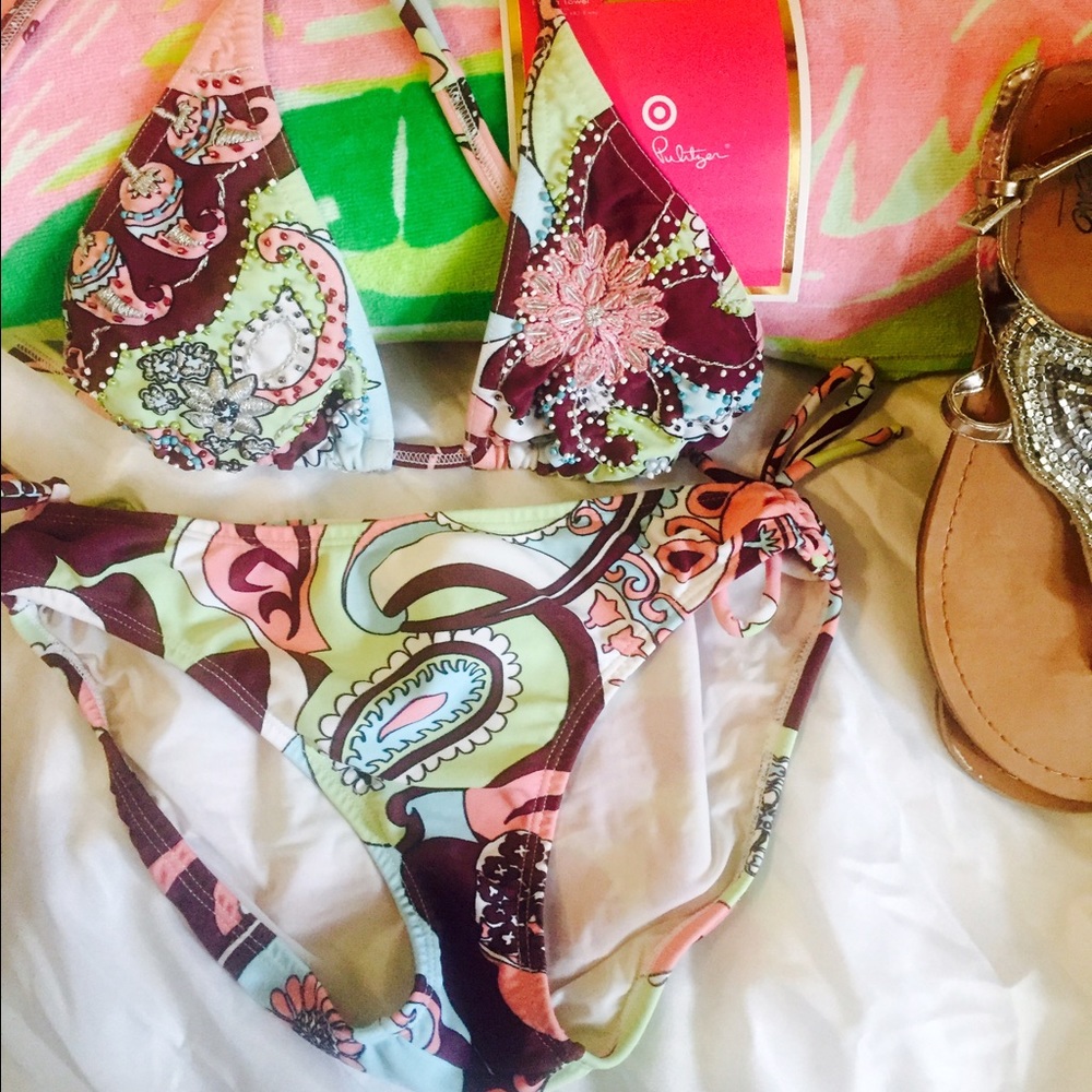 Beaded paisley bikini by Vix size M
