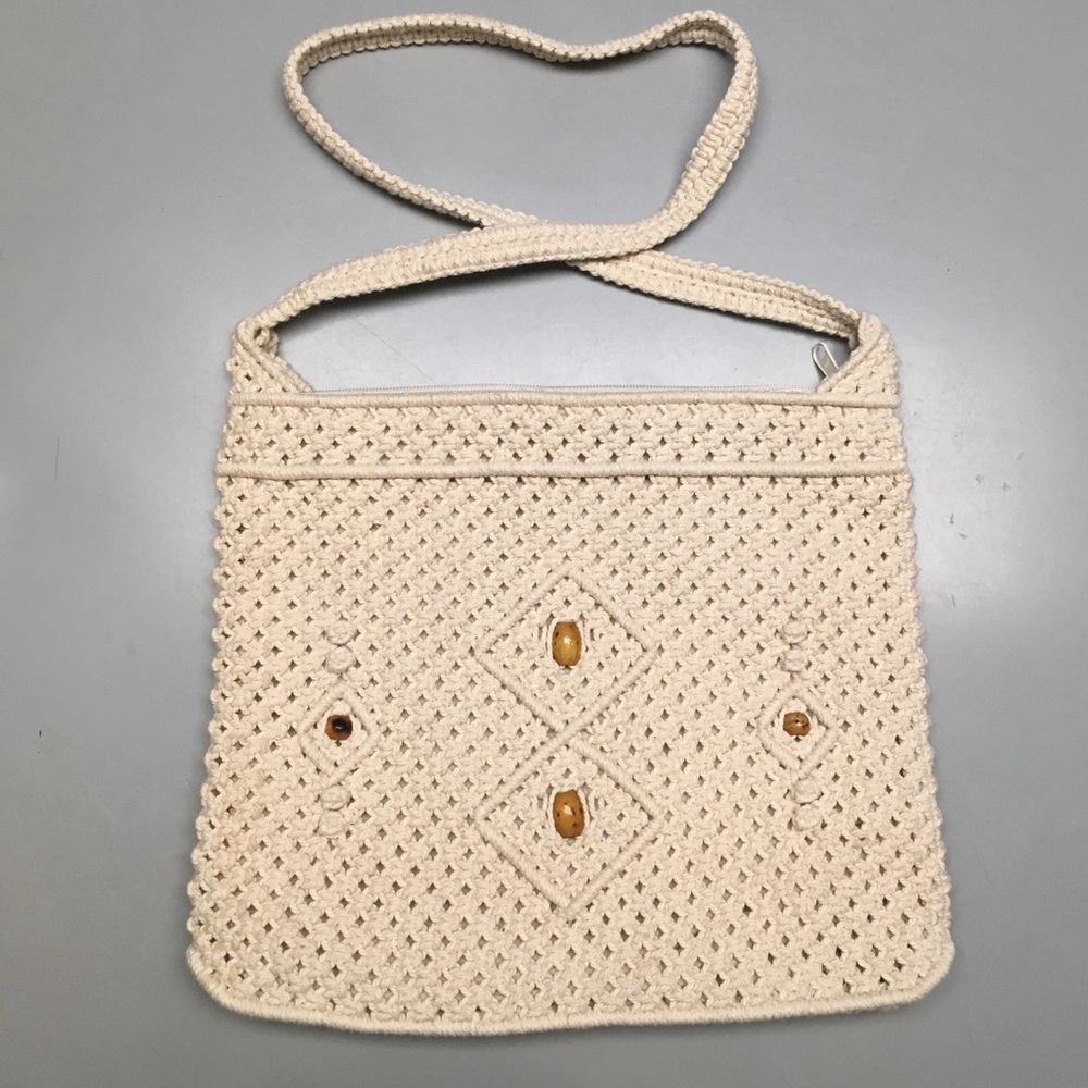 Hand sewn crochet purse