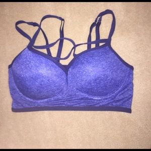 VS Pink blue sports bra
