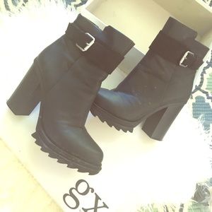 Super sexy high heel black booties by Gwen Stefani