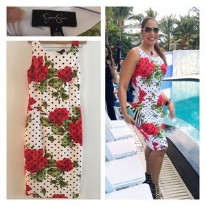 Jessica Simpson Dresses - Jessica Simpson Floral/Polka/Dot Sheath Dress Jessica Simpson Dresses - Jessica Simpson Floral/Polka/Dot Sheath Dress