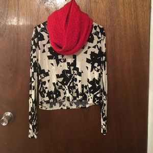 Long knit infinity scarf