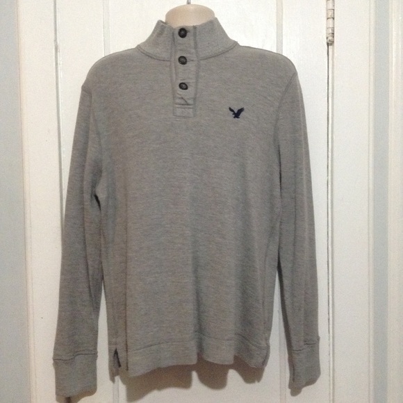 American Eagle Outfitters 3 Button Ribbed Henley - Picture 1 of 8