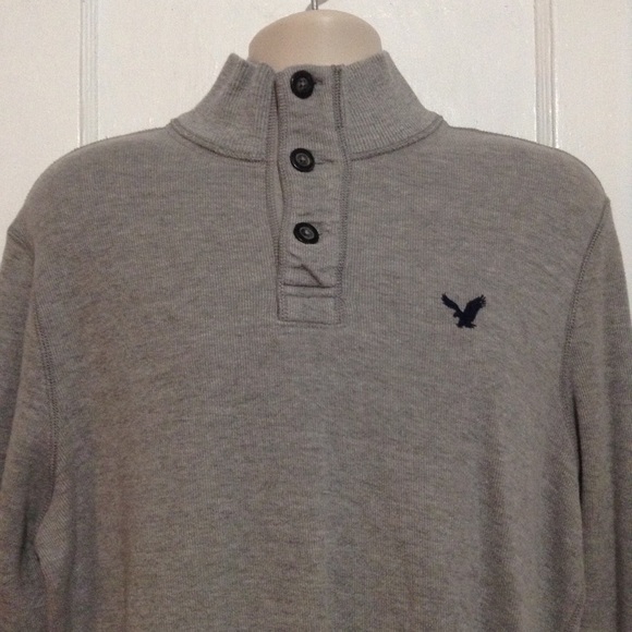 American Eagle Outfitters 3 Button Ribbed Henley - Picture 2 of 8