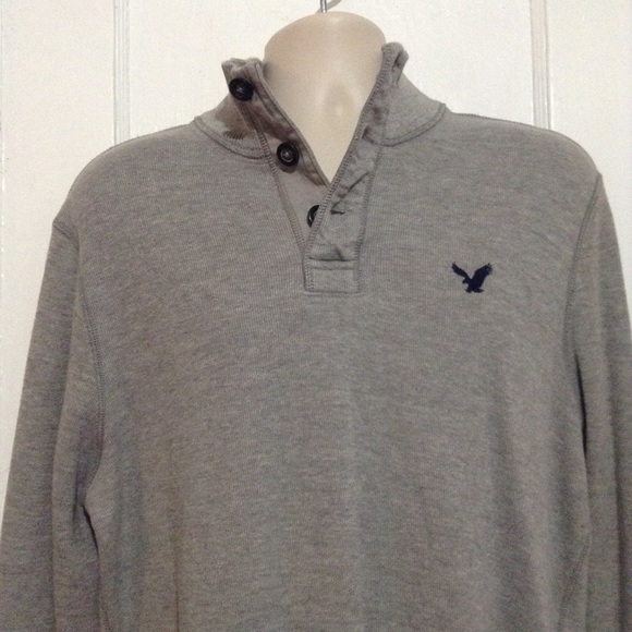 American Eagle Outfitters 3 Button Ribbed Henley - Picture 3 of 8