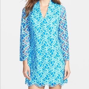 Lilly Pulitzer 'Devina' Scalloped Lace Shift Dress