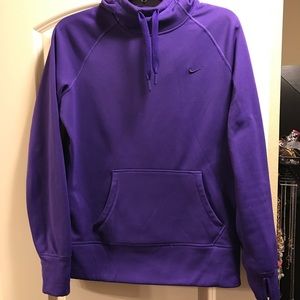 Purple Nike thermal fit hoodie with thumb holes