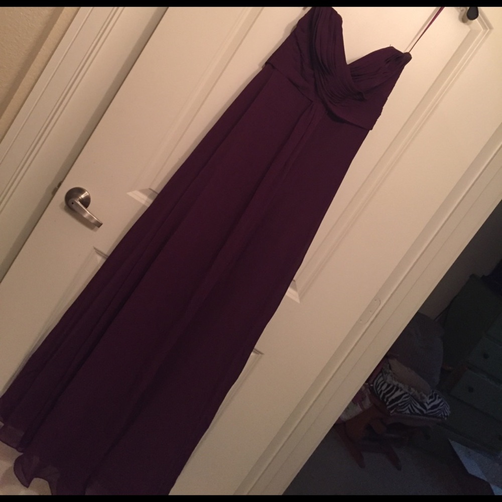 Deep purple bridesmaid dress