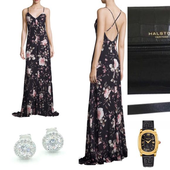 Alice + Olivia Floral Print Maxi Dress - Picture 4 of 7