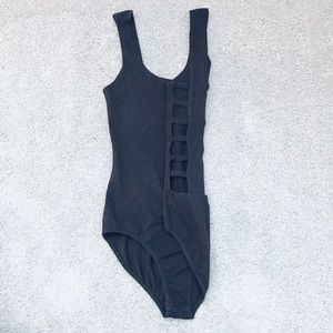 Black Backless Bodysuit