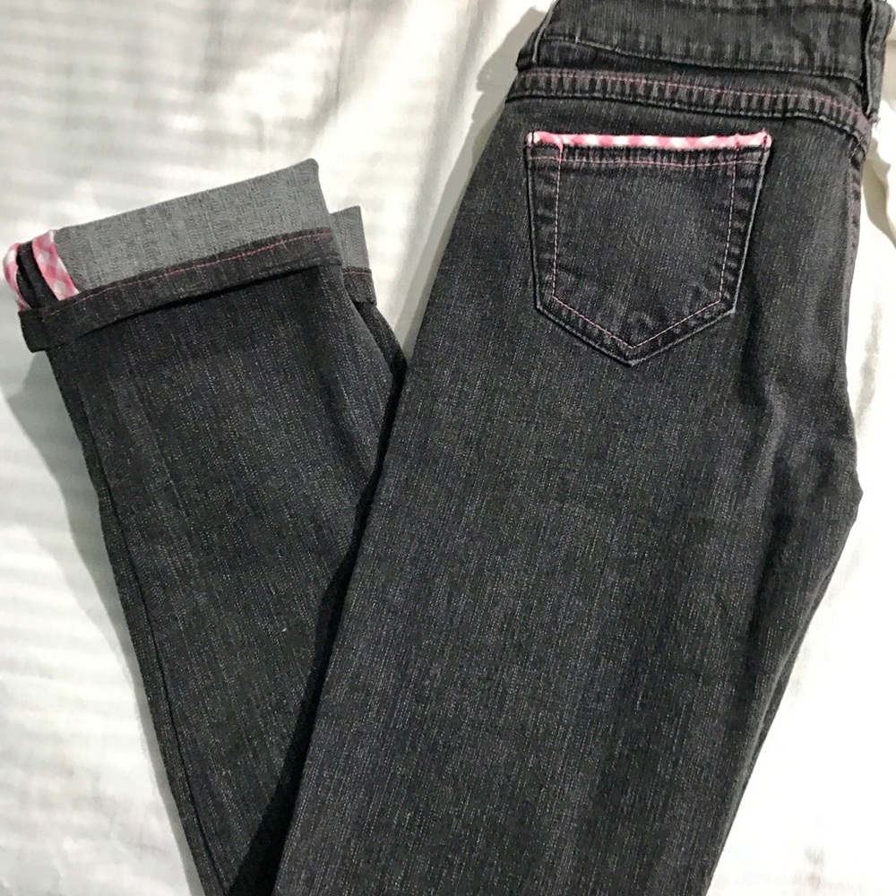 Black and pink jeans