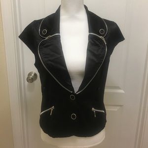 Black vest jacket NWOT