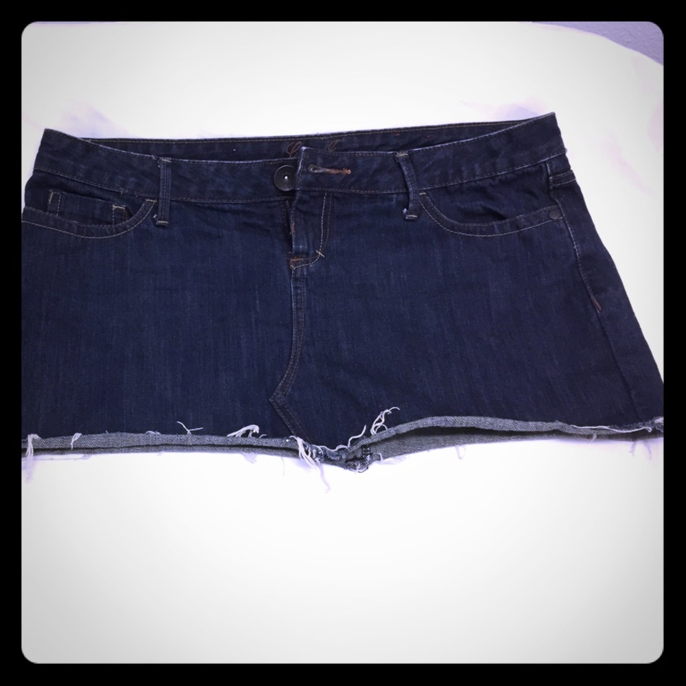 Guess Dark Rinse Jean Short Skirt Sz 32