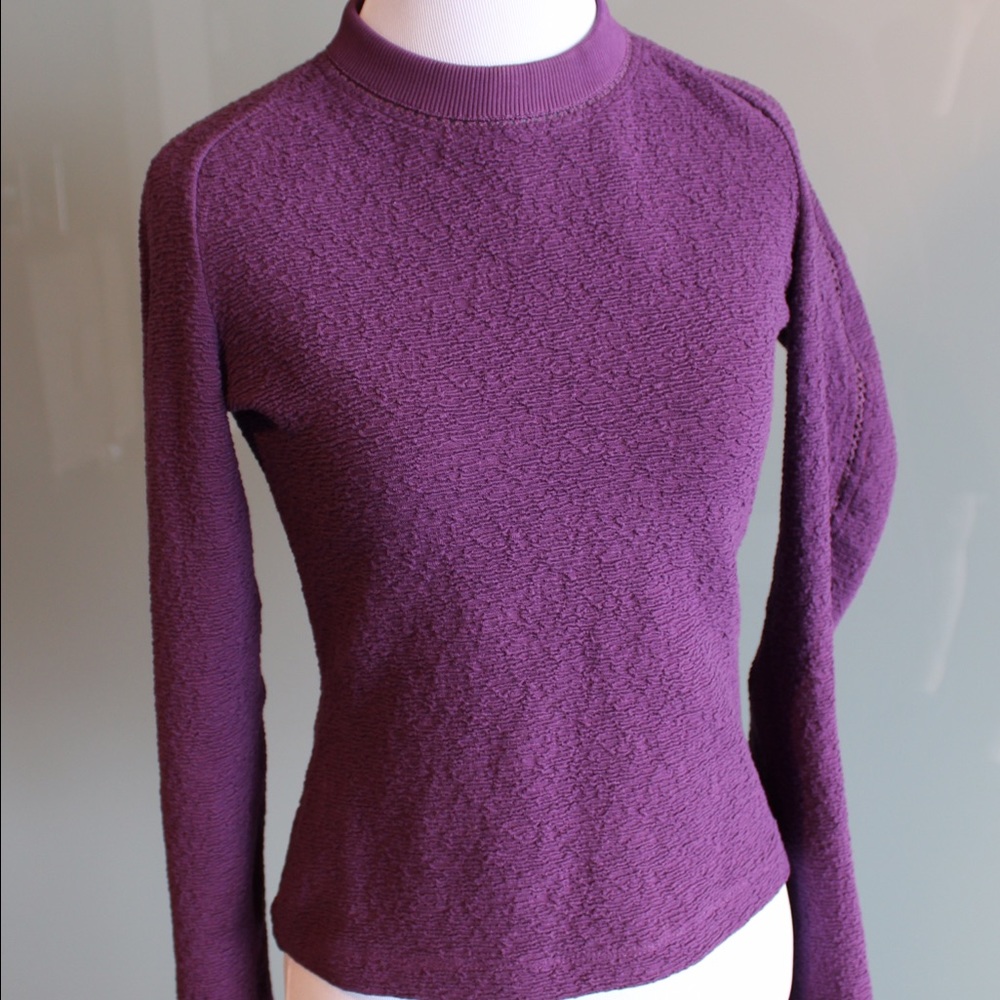 Purple Carven Long-sleeve Crewneck Top - Worn Once
