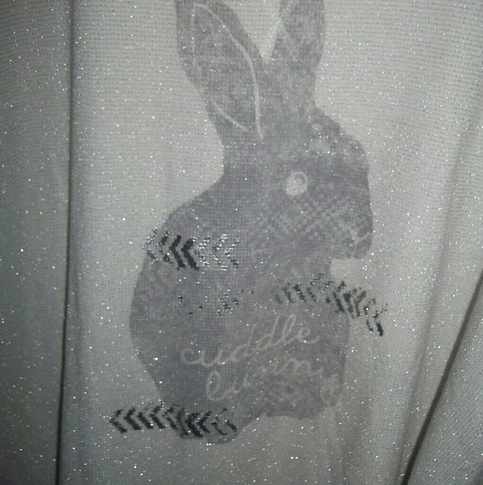 Shimmery cuddle bunny long sleeved top