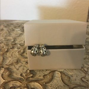 James Avery Retired Ladybug Earrings