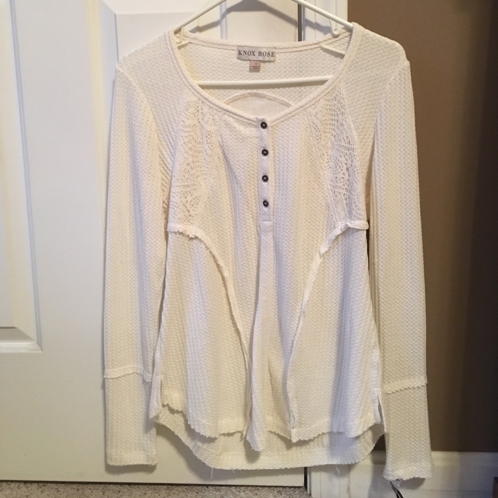 Knox Rose White Long sleeve Sweater
