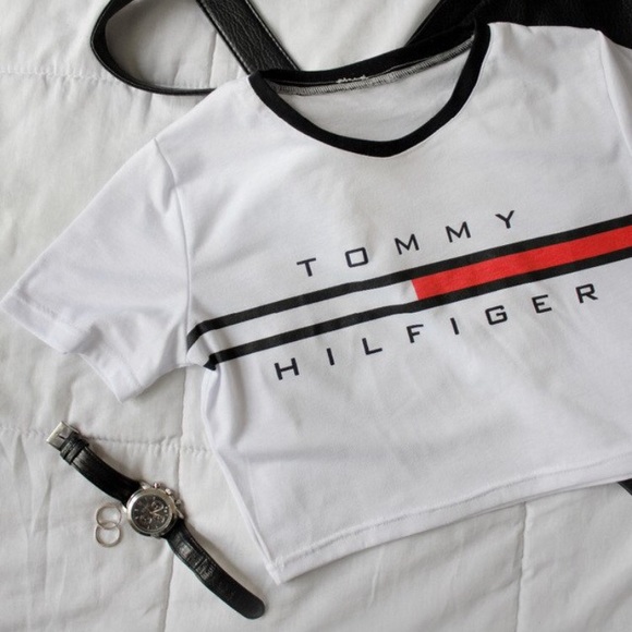 White Crop Top Tee - Picture 2 of 2