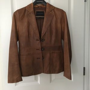 Banana Republic Leather blazer jacket