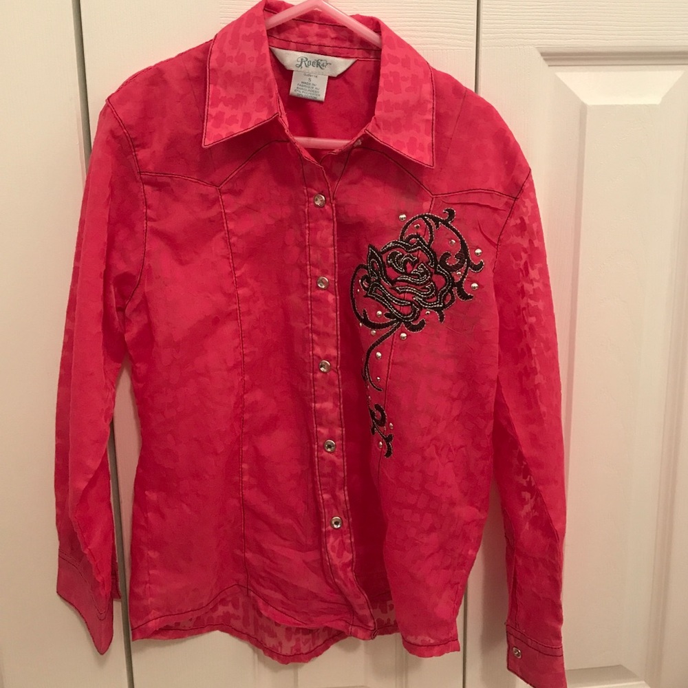 Girls Button Down