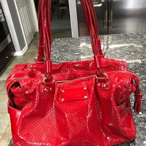 Authentic patent leather red Kate Spade bag