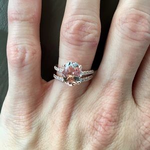 14k rose gold morganite stone
