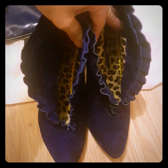 SUPER CUTE ROYAL BLUE BAG & MATCHING HEELS - Picture 4 of 8