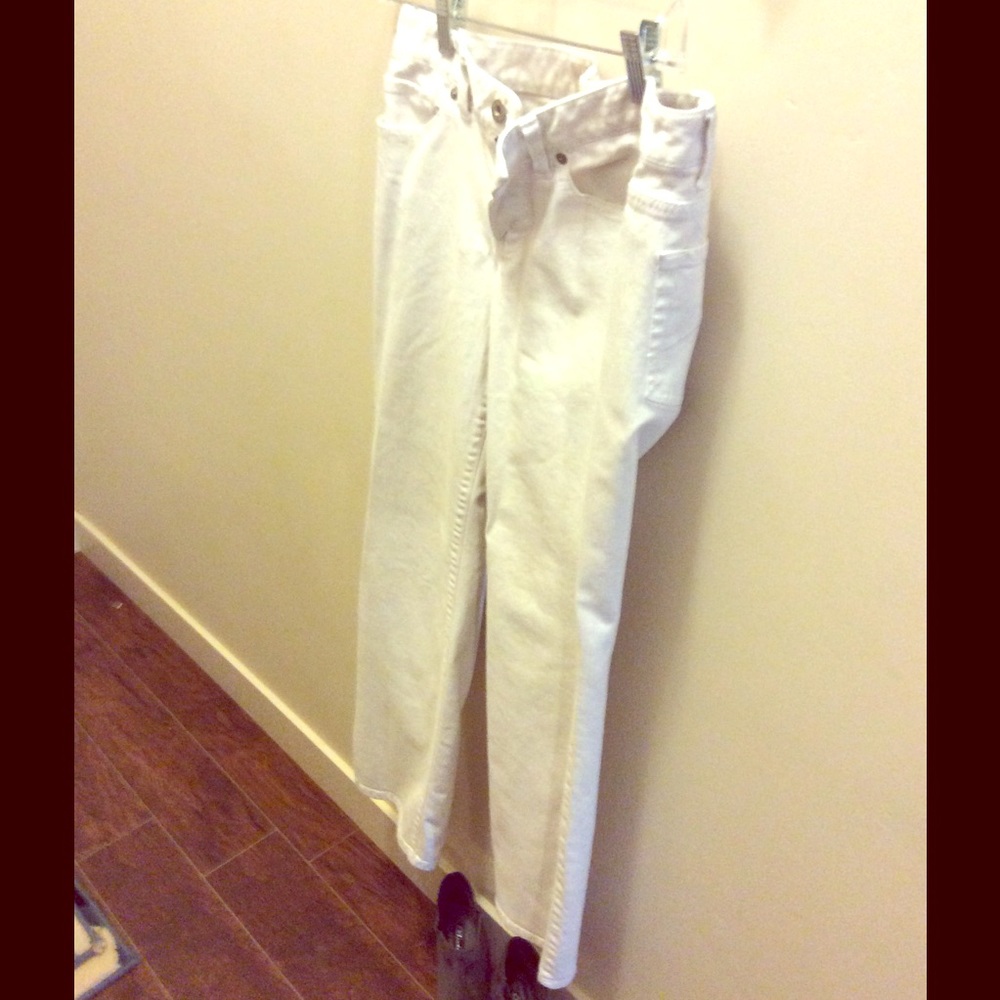 Ann Taylor Loft White Jeans