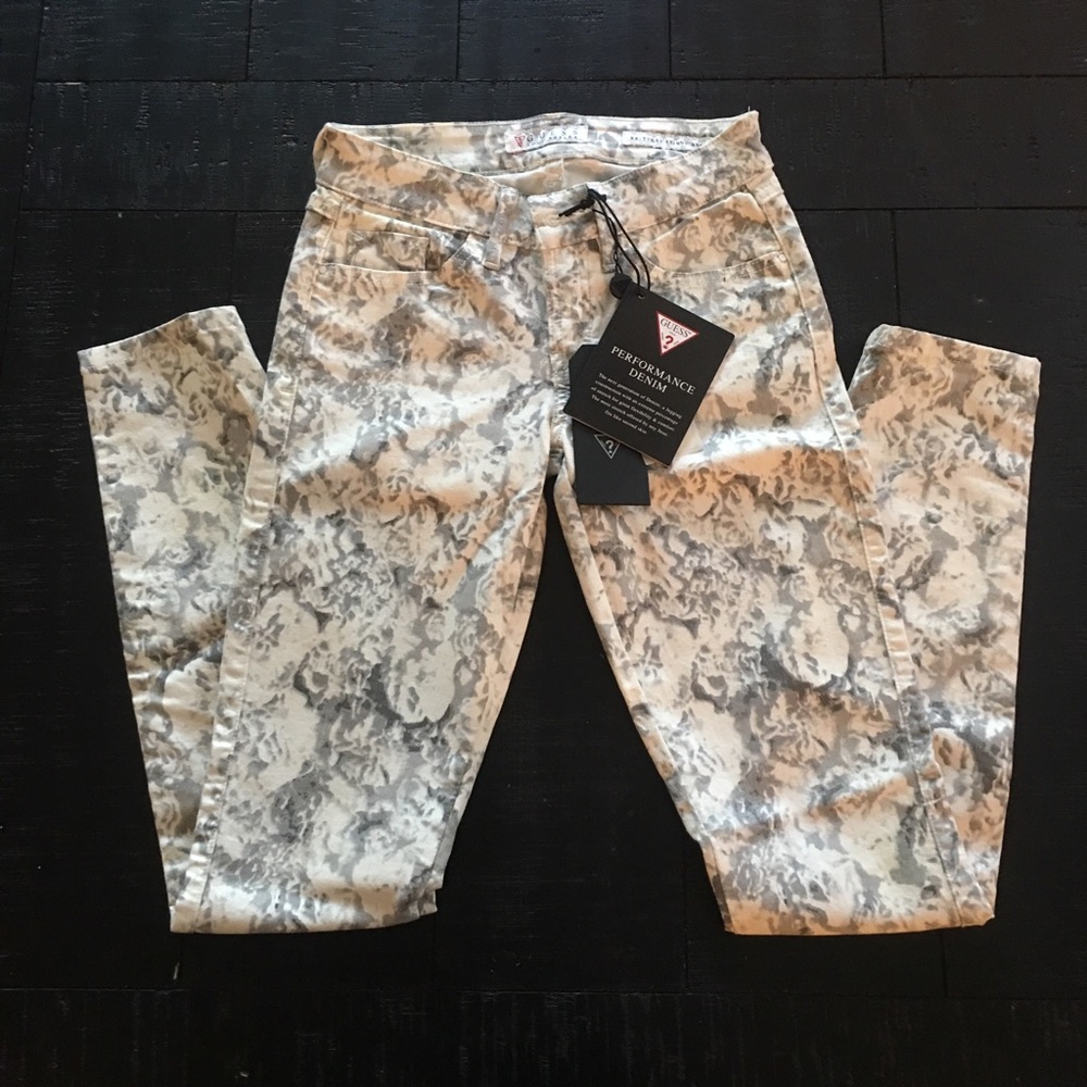 Guess skinny print jeans