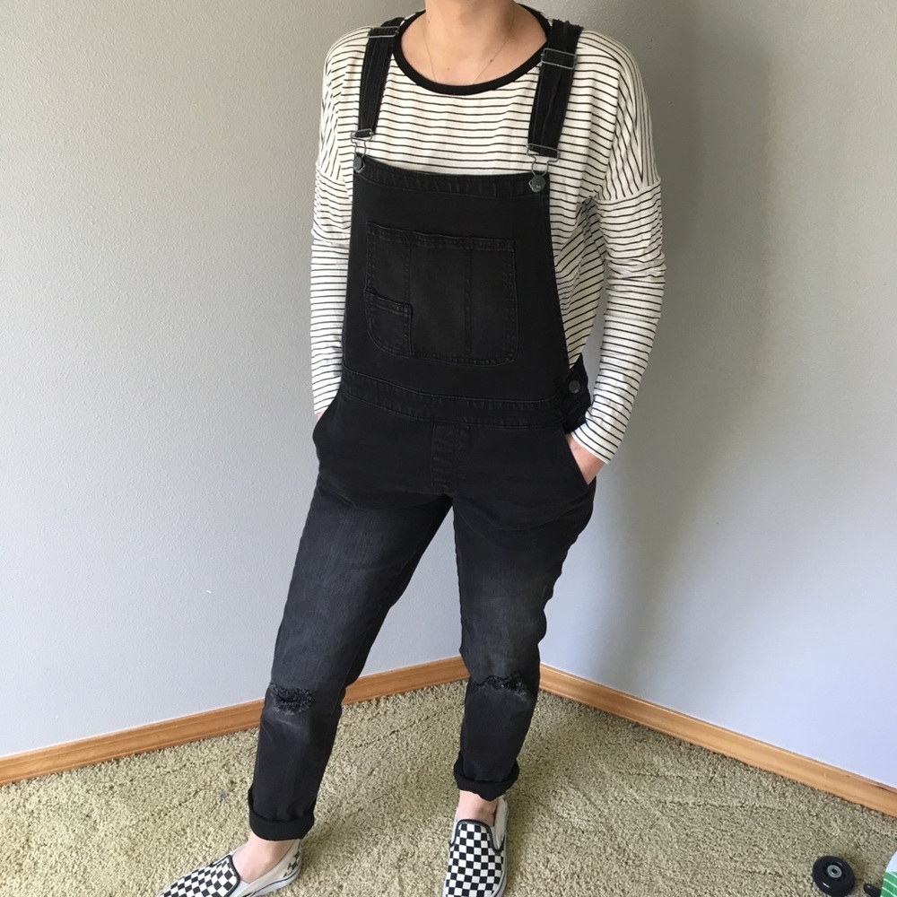 Black overalls
