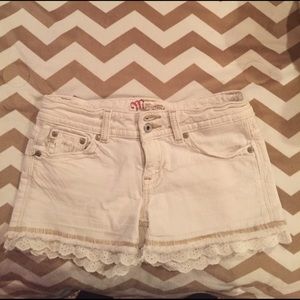 Miss Me White Denim Shorts