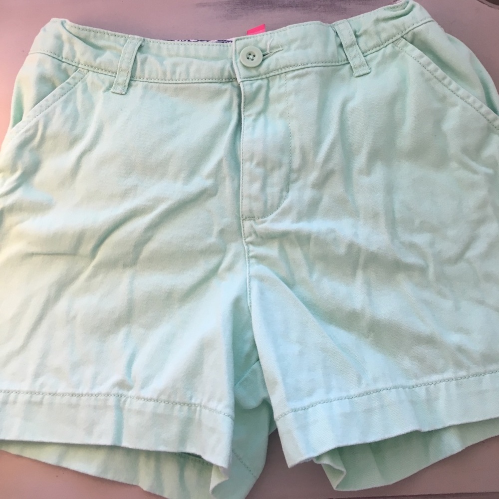 Mint green shorts
