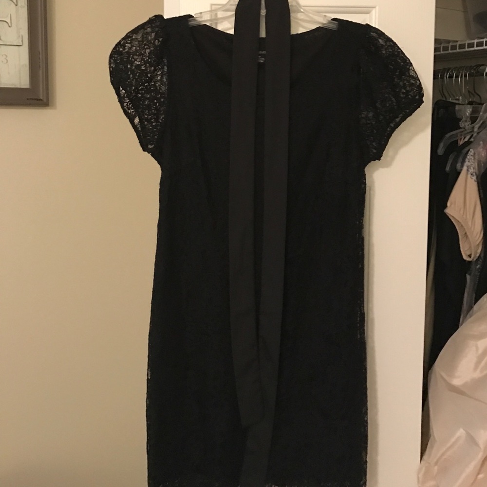 Black lace dress