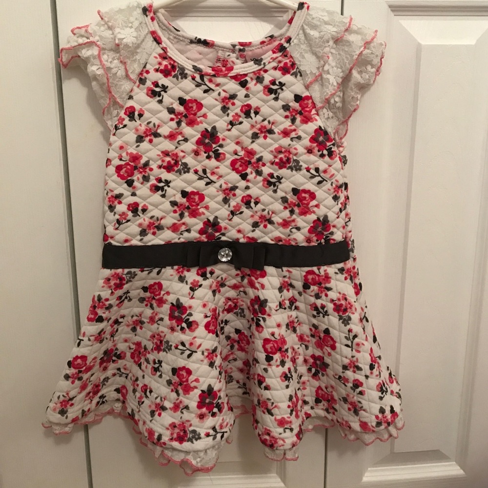 Red and Pink Floral Tunic