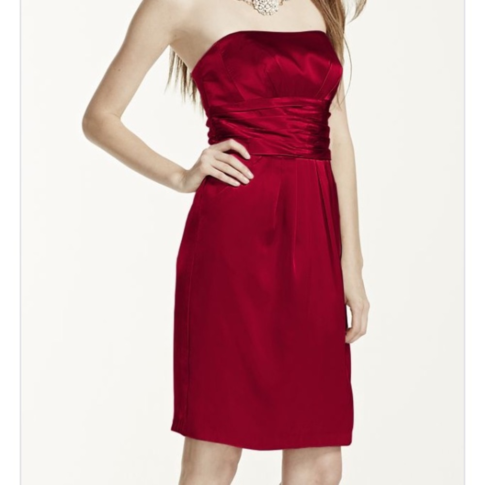 Watermelon Davids Bridal Dress short with pockets
