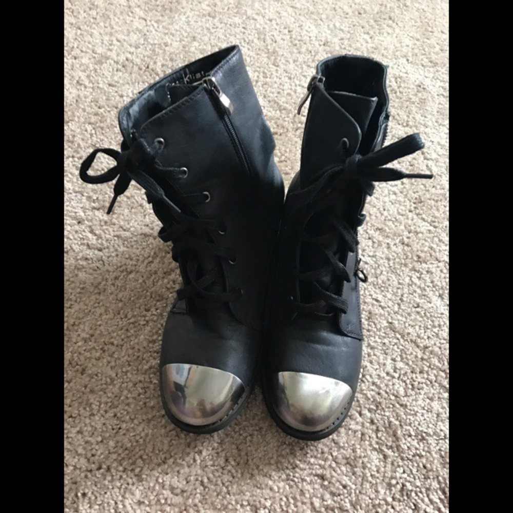 ⬛️◼️◾️Medal Toe Combat Boots ◾️◼️⬛️
