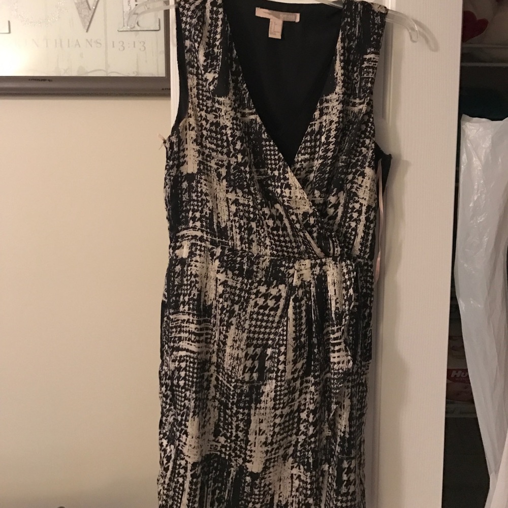 Black/cream mini dress