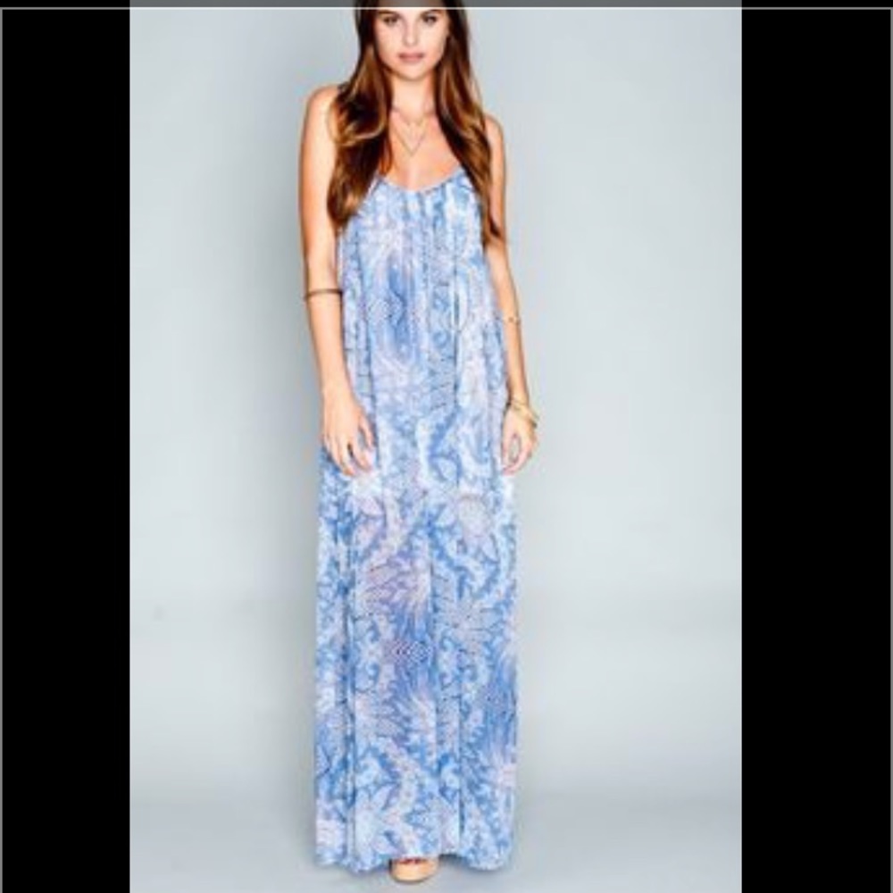 Show Me Your Mumu Blue/Purple "Trapeze" Maxi Dress