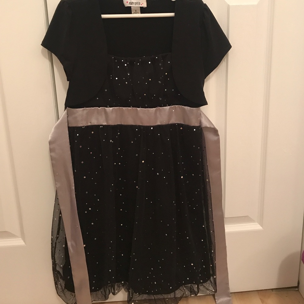 Black Dress with Silver Sequins