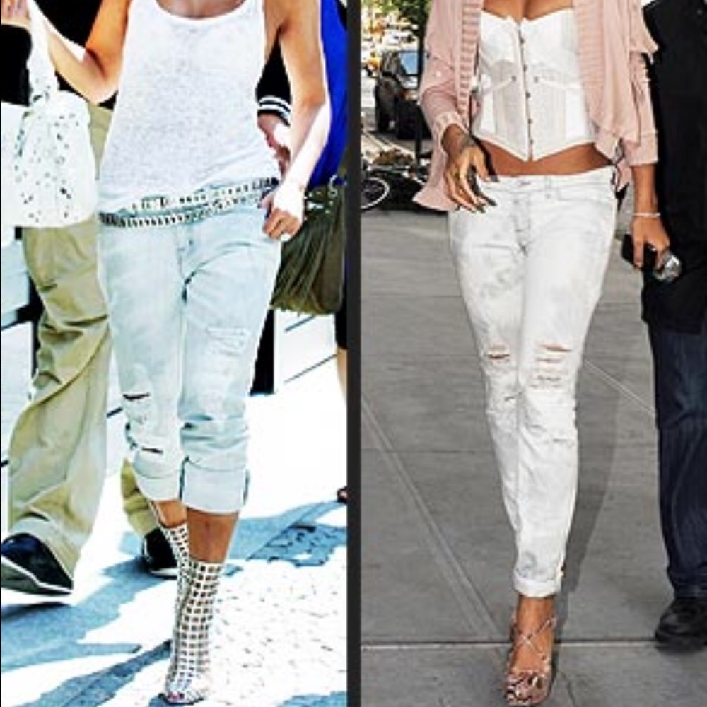 WOMENS J BRAND DISTRESSED "ZOMBIE" SKINNY JEANS
