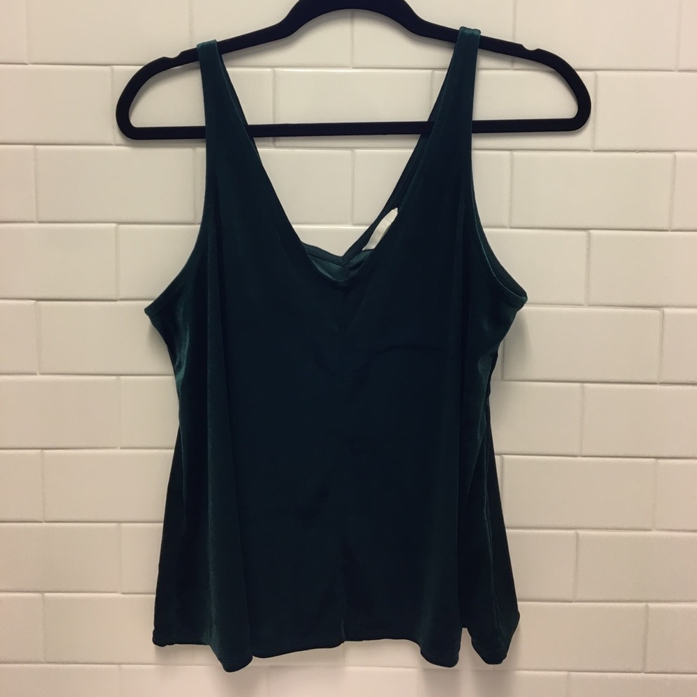 Velvet Emerald Green Tank Top