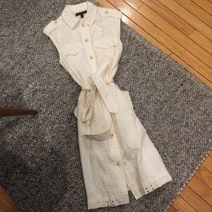 Banana Republic button down dress off-white