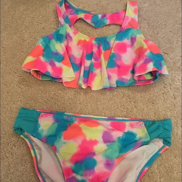 Justice Girls size 16 two pice bathing suit - Picture 1 of 3