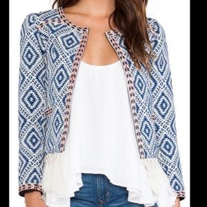 Tularosa "Santa Fe" Fringe Jacket in Blue size M