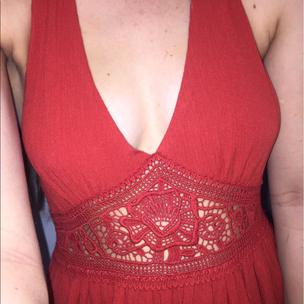 NWT F21 Red halter dress