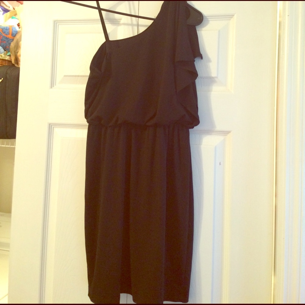 Off the shoulder black dress